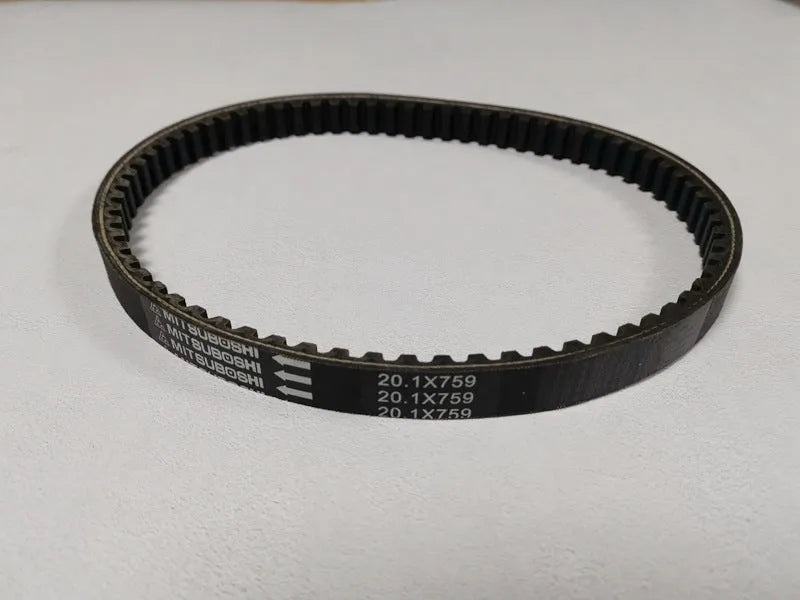 Black drive belt for Guangyang Jili GP110 and Fengli VP110 pedal motorcycles