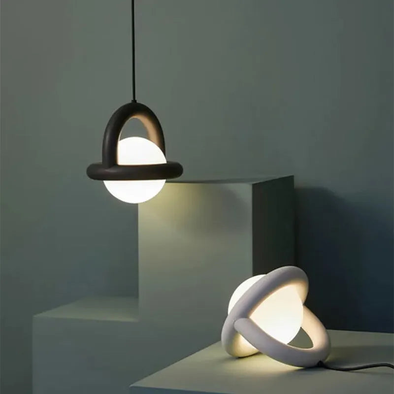 Nordic pendant lamp with adjustable cable in matte black, white, green or grey finish