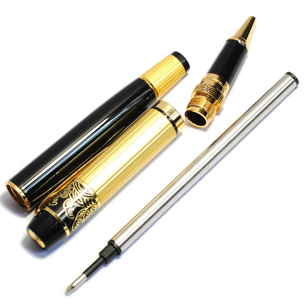 VITNAT metal ballpoint pen with hollow pattern, 0.5mm point and black ink for office, school or business gift use