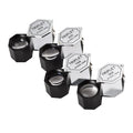Handheld metal portable magnifying glass for jewellery and coin identification with optical glass lenses.