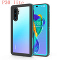 Huawei P30 series anti-drop phone case with wave point design in black and blue colour options