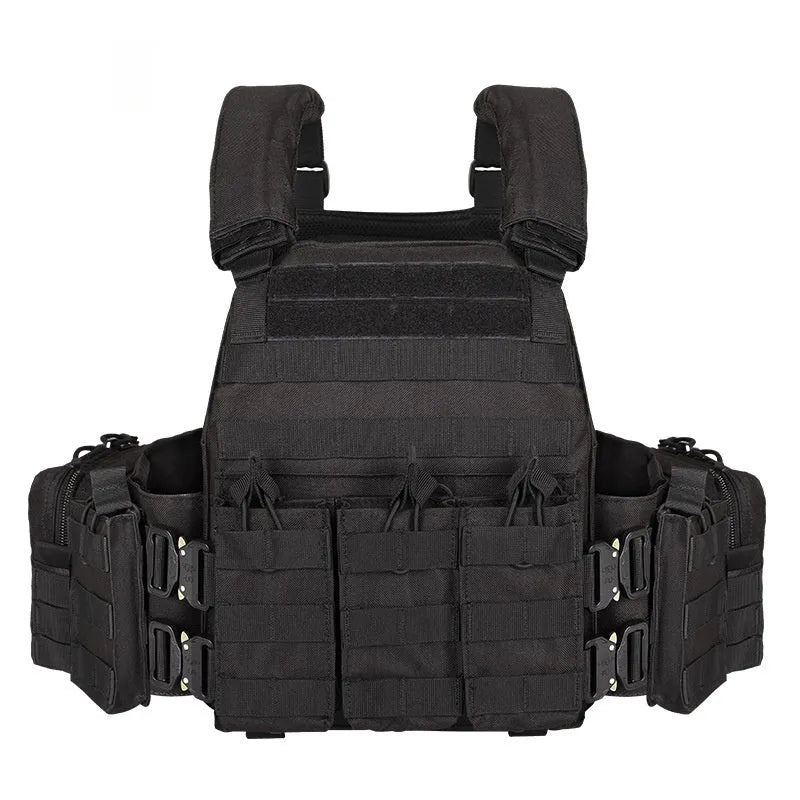 Men's polyester camouflage tactical vest in free size for outdoor training and shooting sports