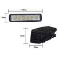 Black die-cast aluminium car auxiliary LED spotlight with mounting bracket