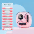 TWS capsule Bluetooth headset with digital display in black, five colour options, in-ear plastic design