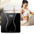 Black electronic household scale with digital display for weight measurement up to 180kg