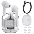 Mini wireless Bluetooth headset with LED power display in five colour options with silicone protective case