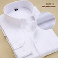 Men's black slim fit long sleeve business shirt in cotton fabric on a hanger