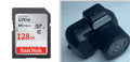 Black Y3000 HD outdoor sports camera with 0.96-inch display screen, shown next to a high-speed TF memory card.