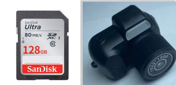 Black Y3000 HD outdoor sports camera with 0.96-inch display screen, shown next to a high-speed TF memory card.