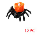 Halloween spider candlestick ornament plastic battery-operated 7x8.5x5cm