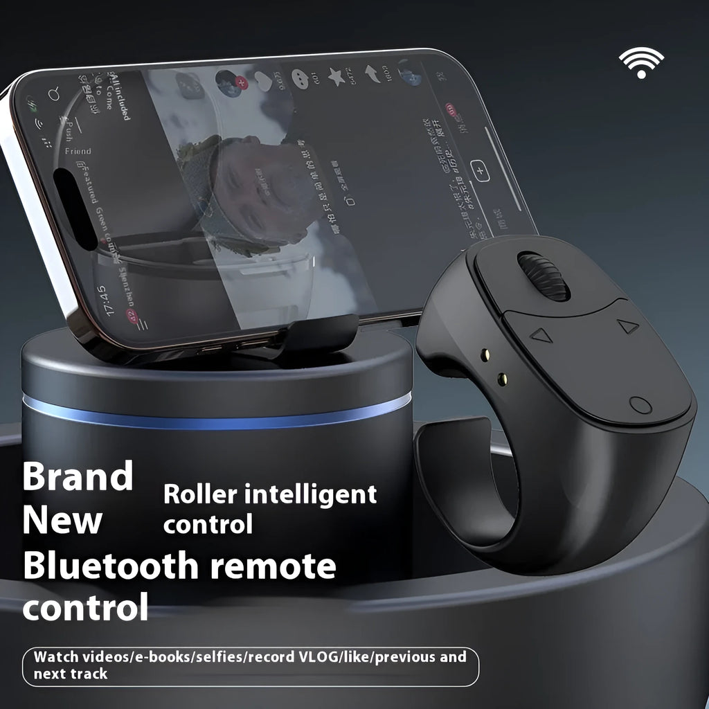 Roller slide up and down Bluetooth headset in black, white or pink ABS with charging bin and Type-C cable
