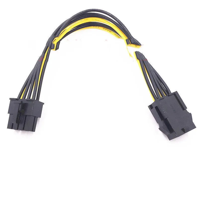 6P to 8P graphics card power cable extension with 20cm length and PCIe connectors