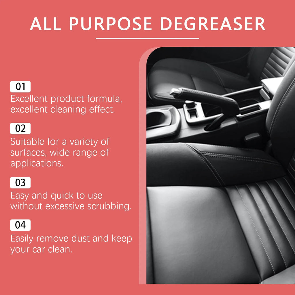 Car multifunction stain cleaner 120ml bottle with green label and trigger spray