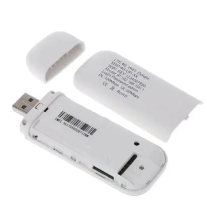 White 4G mobile USB router with USB interface for desktop notebook tablet support