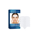 Pack of 5 forehead nourishing and moisturising skincare patches on non-woven fabric.