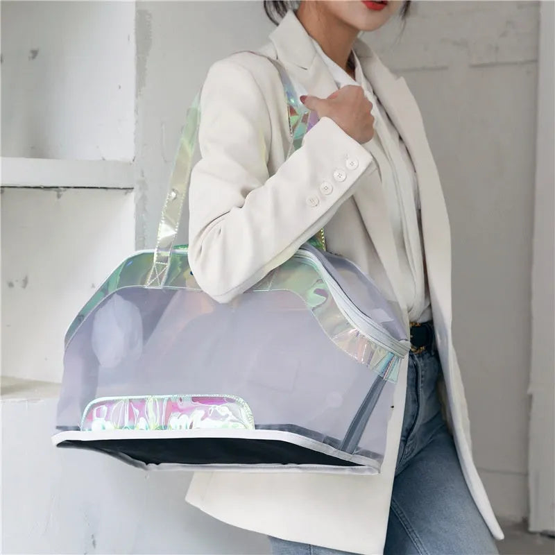 MOORPET leather cat outing carry bag in Milan White colour with 25-litre capacity