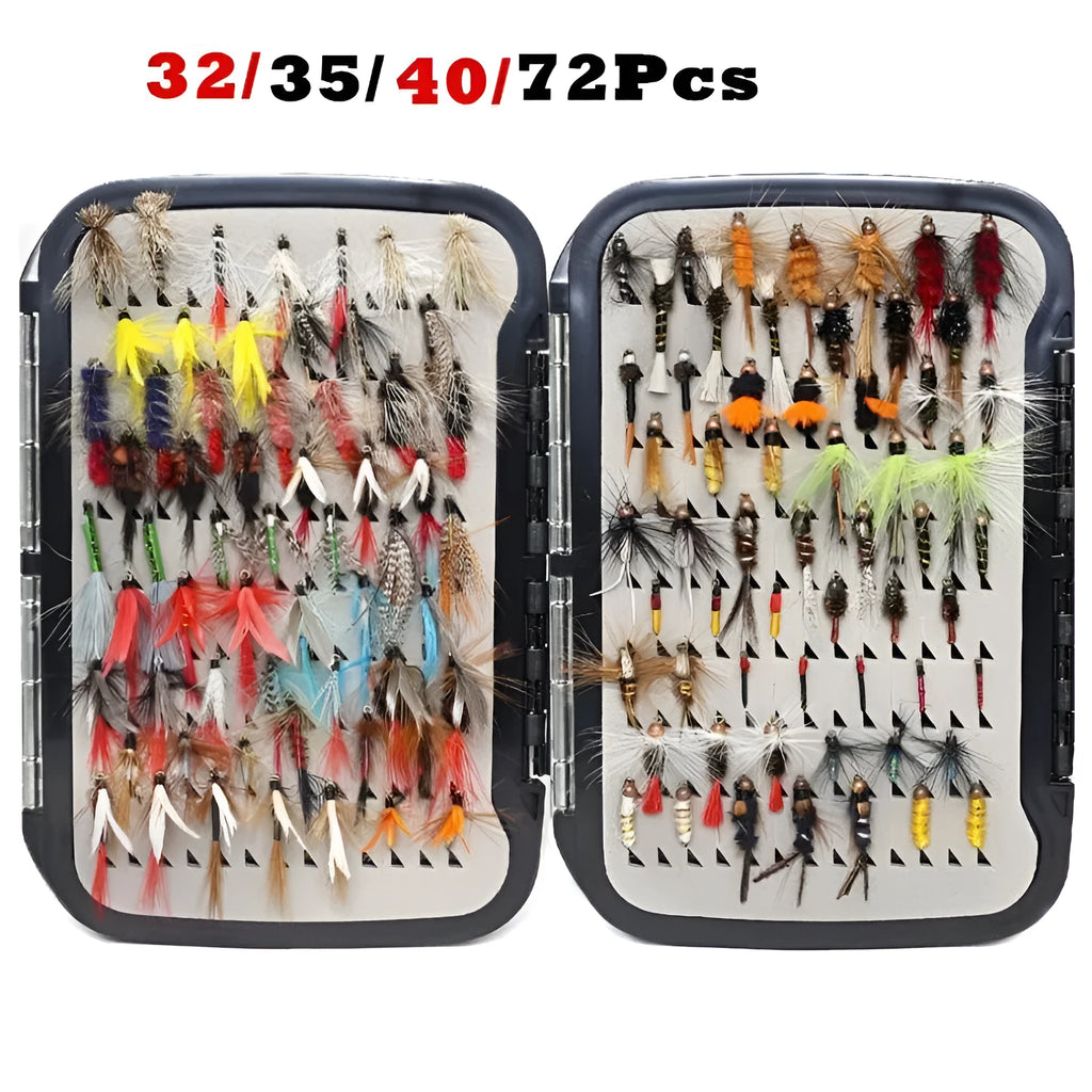 Fly hook micro lure suit with 114 bionic sequin lures in Old Gun Model colour in box
