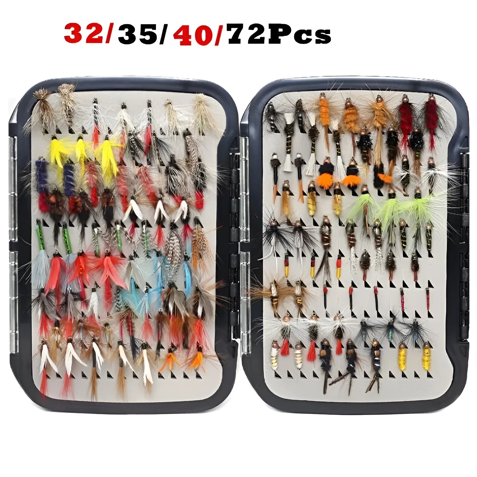 Fly hook micro lure suit with 114 bionic sequin lures in Old Gun Model colour in box