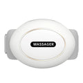White portable abdominal massager with touch controls on a table