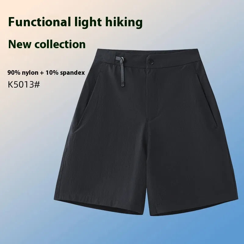 Men's quick-drying sports shorts in Army Green colour with 3D elastic construction.