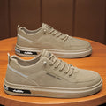Men's waterproof casual work shoes with non-slip rubber soles in black, grey, and khaki colour options