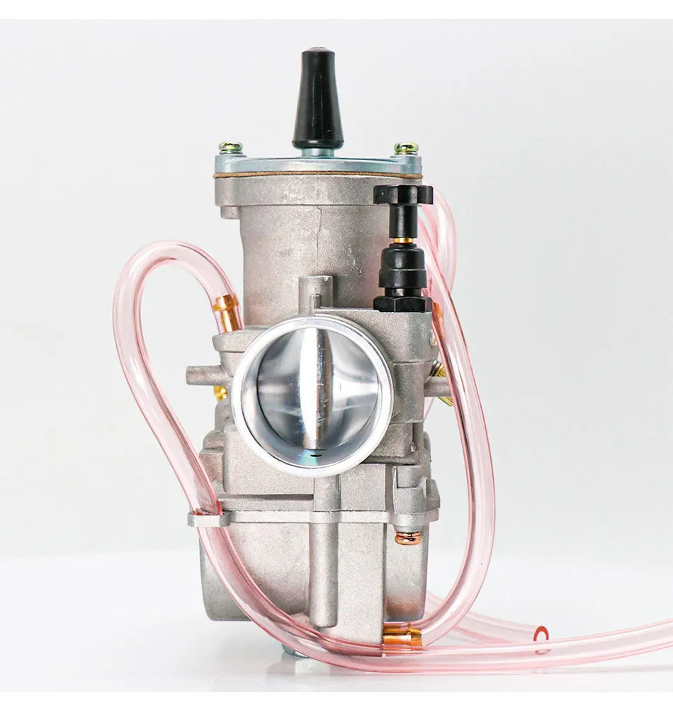PWK sandblasting motorcycle carburetor kit with seven size options from 21mm to 34mm bore.