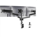 Black three-arm gas spring monitor holder for 13-27 inch computer screens
