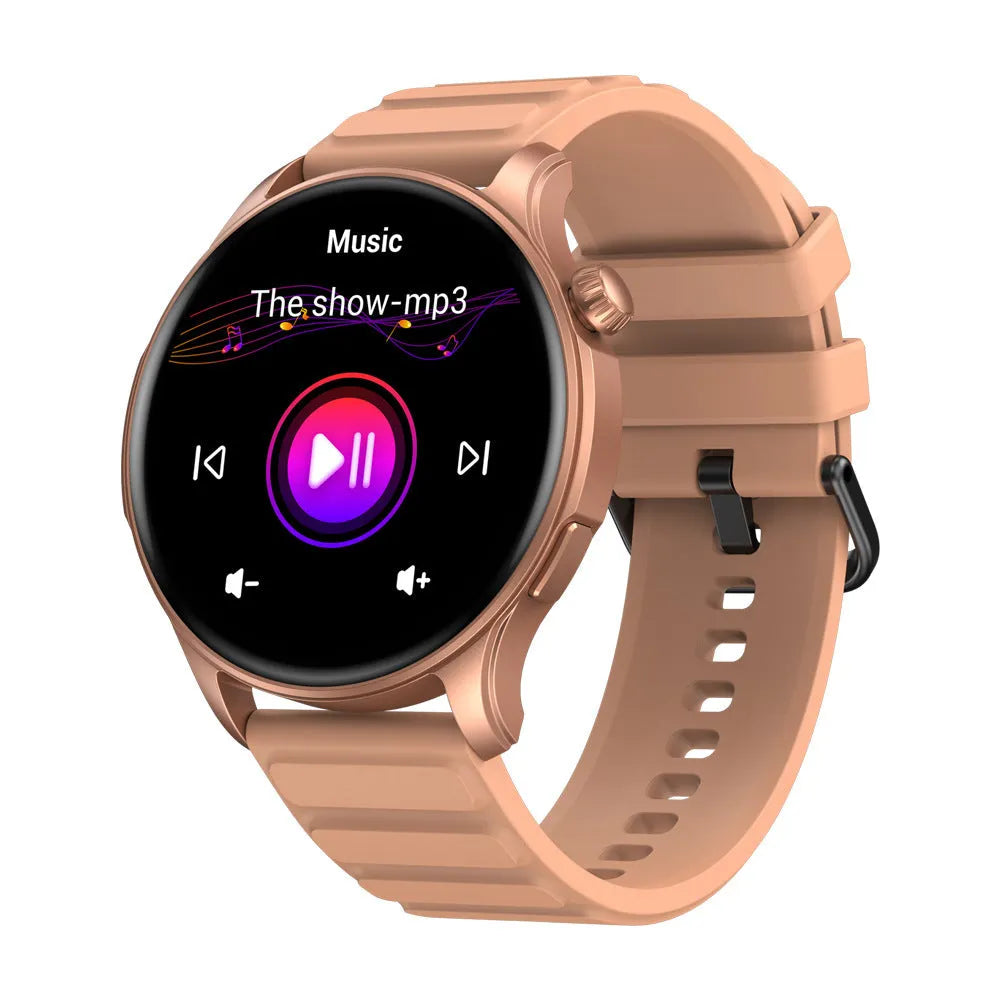 Btalk 3 Pro smart watch in blue colour showing AMOLED display with health tracking interface