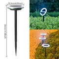 Solar lawn light outdoor courtyard, 12 LED rotating garden stake light, IP65, 103 x 103 x 340 mm