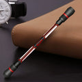 Frosted silica gel grip anti slip rotary pen with 0.35mm needle point.