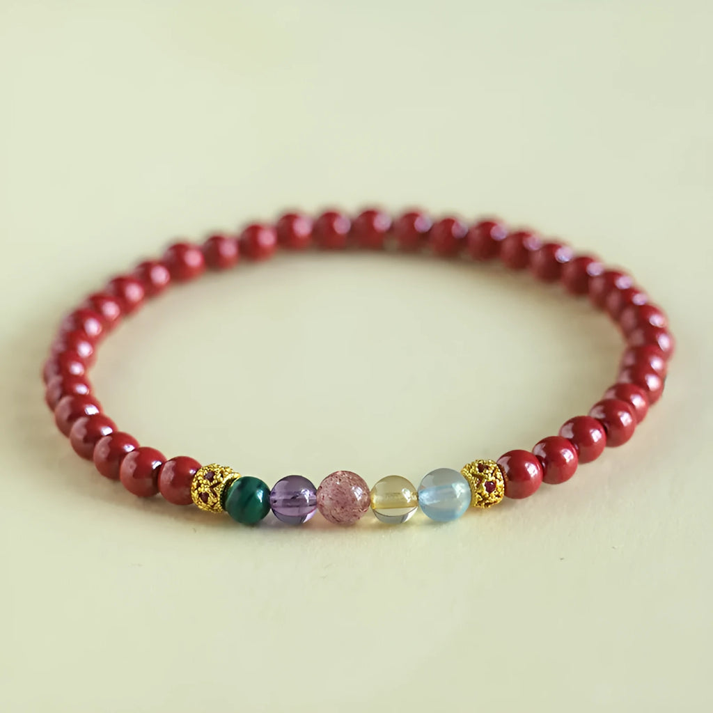 Purple gold sand crystal string beads bracelet in couple's style with manual craftsmanship