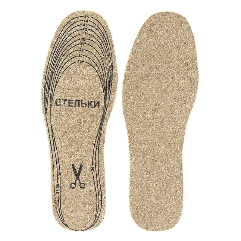 6.5mm thick wool carpet insole with slow pressure support and self-tailored fit for autumn winter use