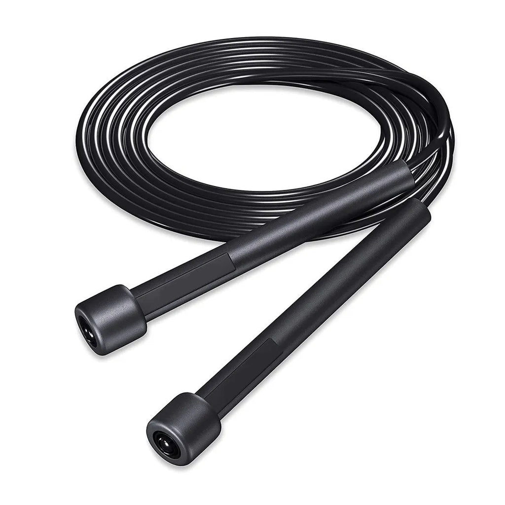 Children's black skipping rope with 2.8m specification, PP material, PVC fitness rope for running sports and training