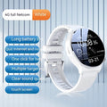 Black or white smart watch with 1.28 inch screen and USB charging cable.