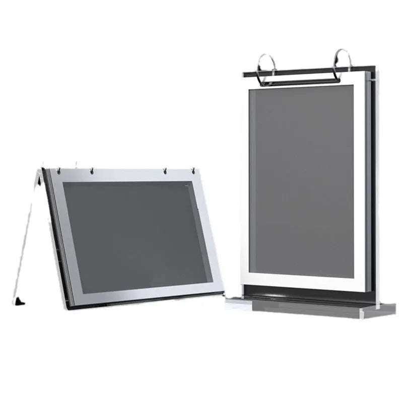 Clear acrylic display stand for place cards, available in A5 vertical 210mm x 148mm or V horizontal 132mm x 175mm