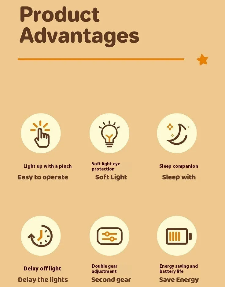 Silicone USB night light with cartoon animal design and dimming function for bedroom ambience