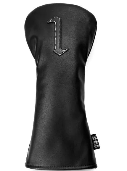 Golf club protective cover for No.1 wood driver head - black headcover silhouette