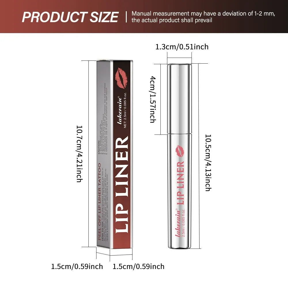 Matte finish pointed toe tear and pull lip liner pencil in Rose Pink, Neutral Mauve, Brown, and Cool Cocoa colours.