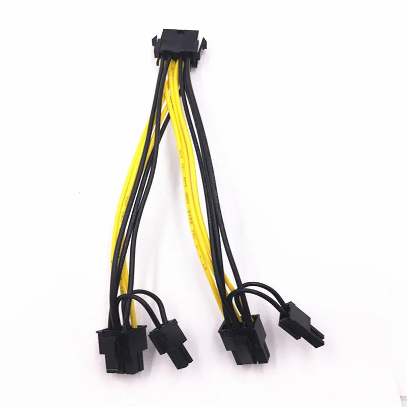 8PIN female to dual 8PIN male graphics card power adapter cable with 21cm length