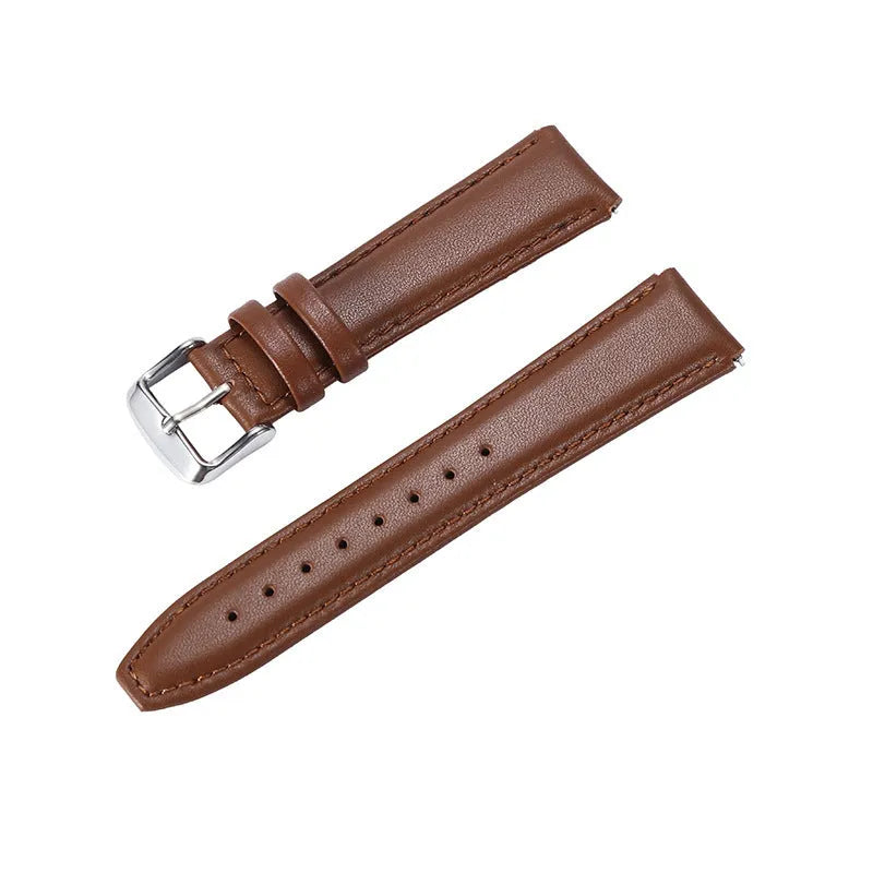 B5 genuine leather watch strap in brown black blue or red, replacement band for B3 B6 B7