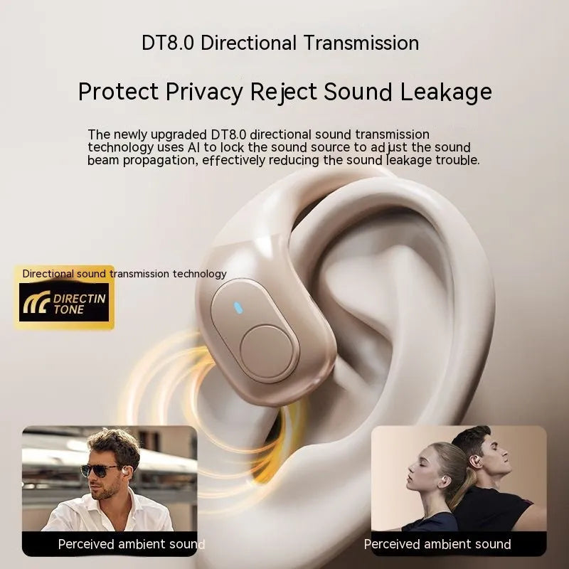 Ear-mounted sports Bluetooth headset with ear hook, PC ABS body, liquid silicone earpiece, in black – front view