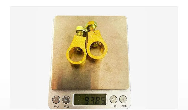 Pure copper 0-type automotive battery terminal clamp for secure cable connections.