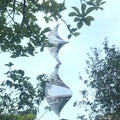 Rotating metal wind runner garden decoration outdoor pendant silver colourful 12.8x60 cm