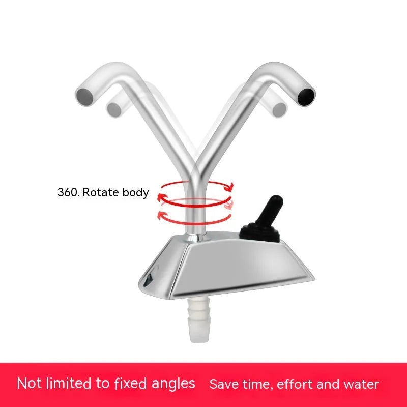 Electronic control rotating faucet with mirror polished 316 stainless steel finish for RV kitchen installation