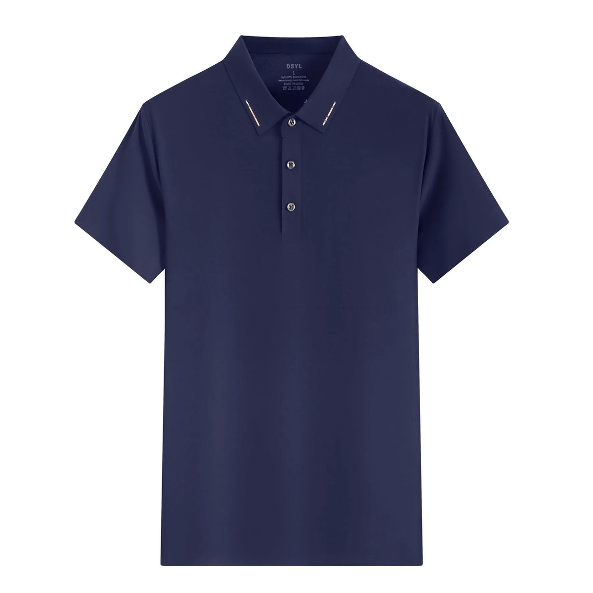 Ice silk cotton short sleeve polo shirt in solid colour, sizes S to 5XL for men and women