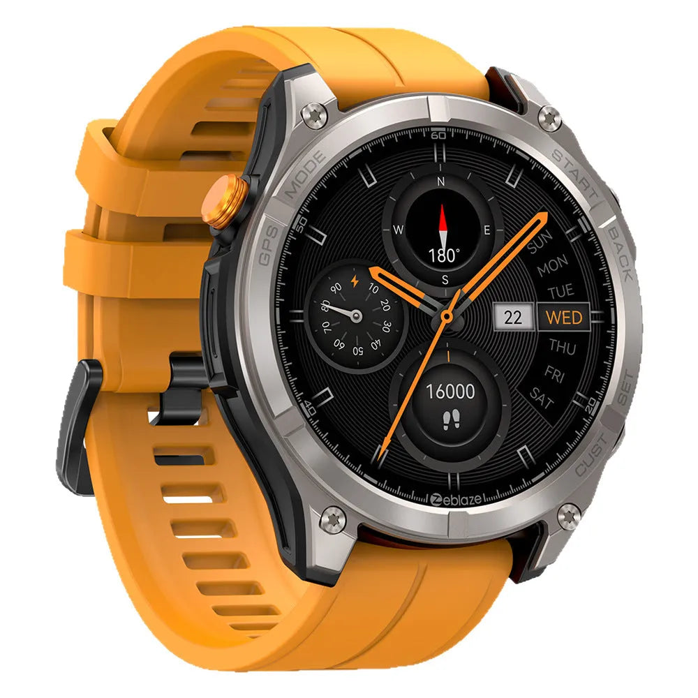 Black or silver touch button smart watch with silicone sports strap, health monitoring and Bluetooth calling functions