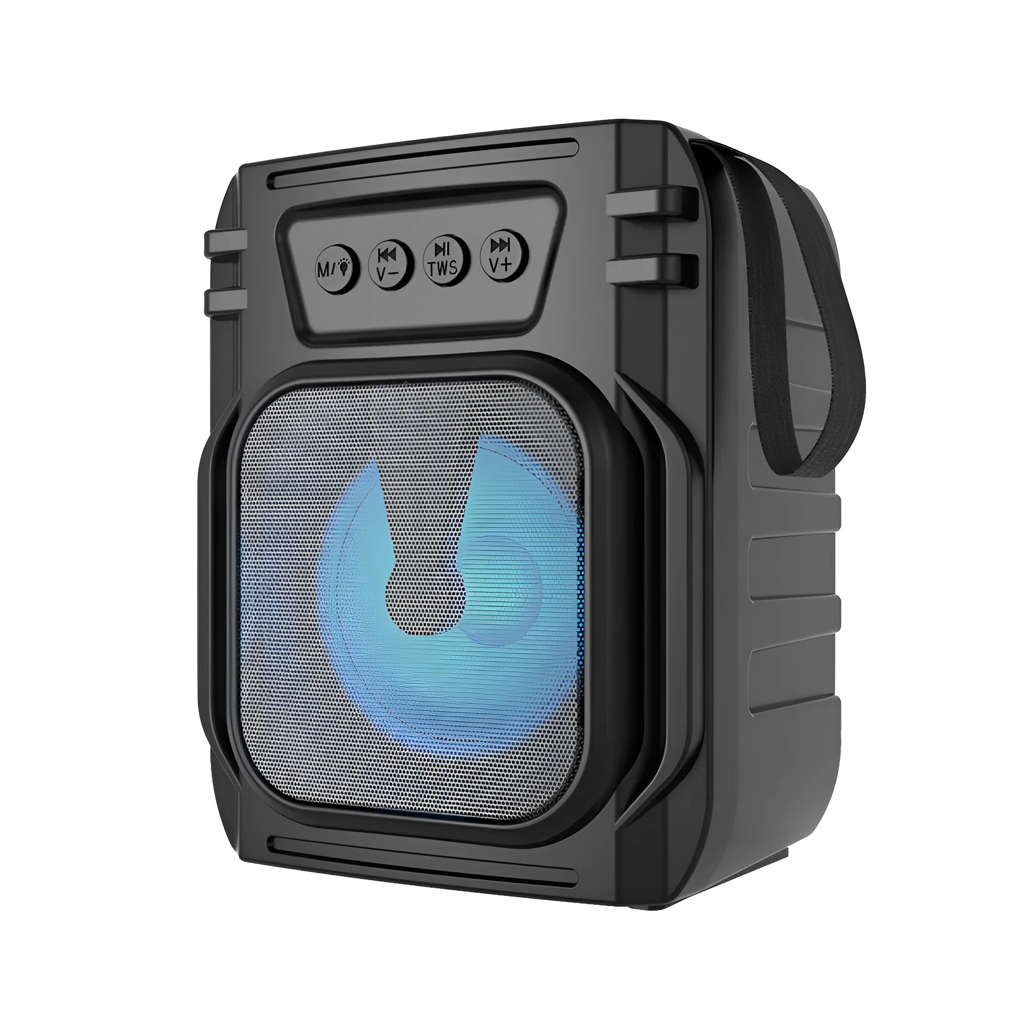 Portable Bluetooth speaker in colour 3107 with USB charging cable for desktop and outdoor use