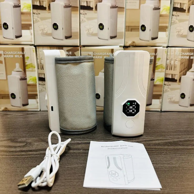 Grey and white car charger electric milk bottle warmer with 36W power