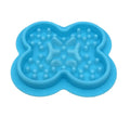 Silicone pet licking pad with textured surface and non-slip base for cats and dogs