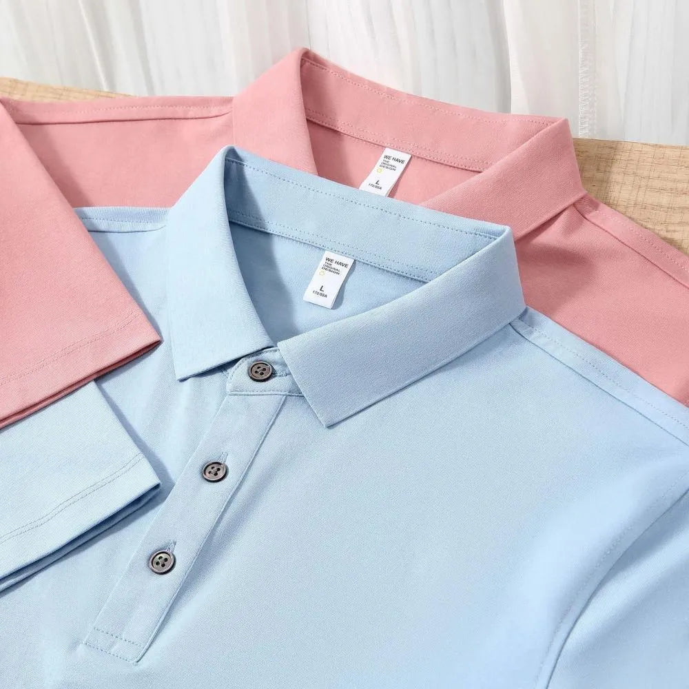 Polo collar cotton work shirt short sleeve available in multiple colours including black and navy blue, sizes S to 5XL